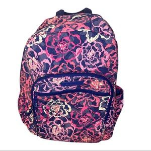 Vera Bradley Floral Pink Purple Small Backpack